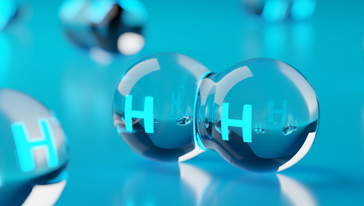 Two hydrogen atoms set off on their journey